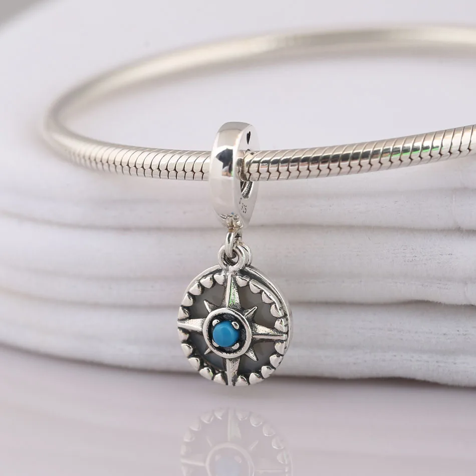 S925 Silver Pendant Bead Charm for Women Bracelet Bangle Compass Dangle Charm Enamel & Cyan Blue Crystal
S925 Silver Pendant Bead Charm for Women Bracelet Bangle Compass Dangle Charm Enamel & Cyan Blue Crystal