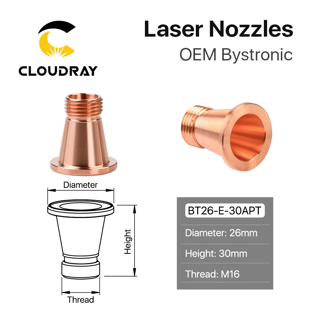 Cloudray Bystronic Fiber Laser Nozzle Base D26 H30 Bystronic Laser Cutting Machine Spare Parts Laser Nozzle Seat for Laser Head
Cloudray Bystronic Fiber Laser Nozzle Base D26 H30 Bystronic Laser Cutting Machine Spare Parts Laser Nozzle Seat for Laser Head