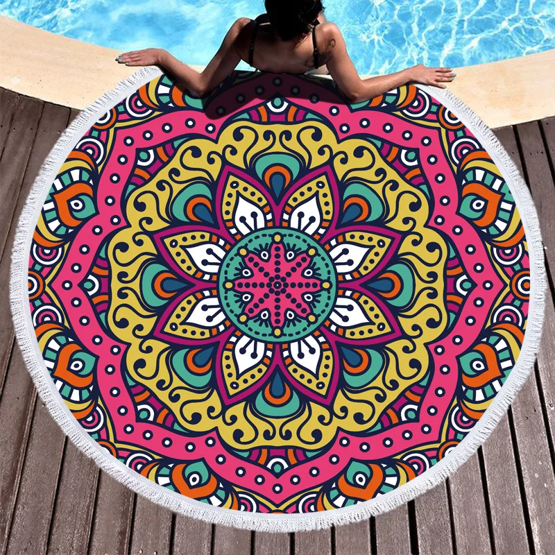 Bohemian Mandala Printed Large Round Beach Towel Microfiber Round Fabric Bath Towels For Living Room Home Decorative
Bohemian Mandala Printed Large Round Beach Towel Microfiber Round Fabric Bath Towels For Living Room Home Decorative