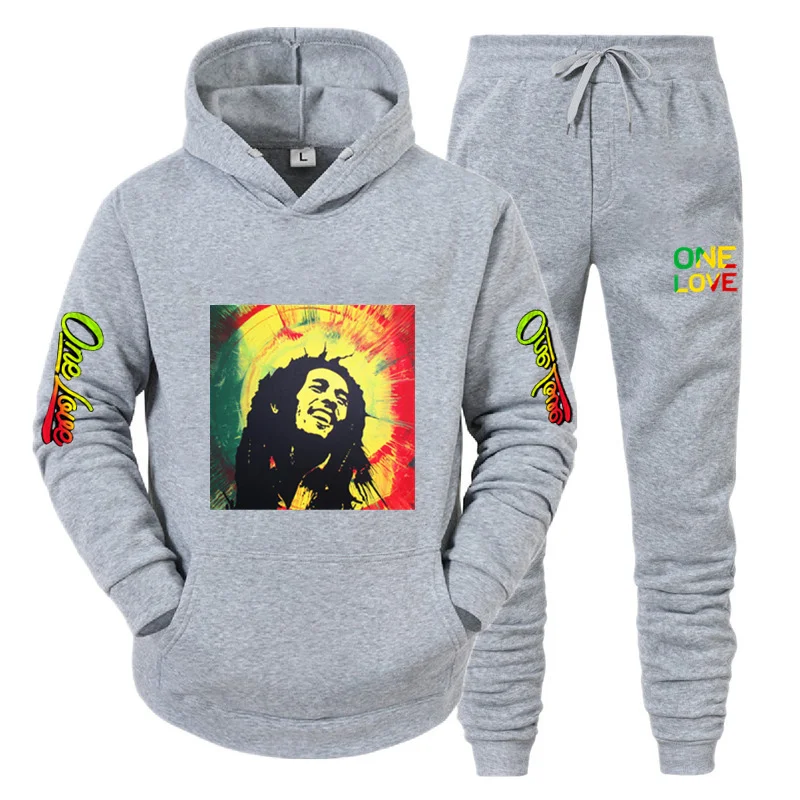 Fashion New Men's and Women's Hoodie Set Singer Pattern Long Sleeve + Pants Bob Marley Harajuku Printed Sweatshirt Casual Wear
Fashion New Men's and Women's Hoodie Set Singer Pattern Long Sleeve + Pants Bob Marley Harajuku Printed Sweatshirt Casual Wear