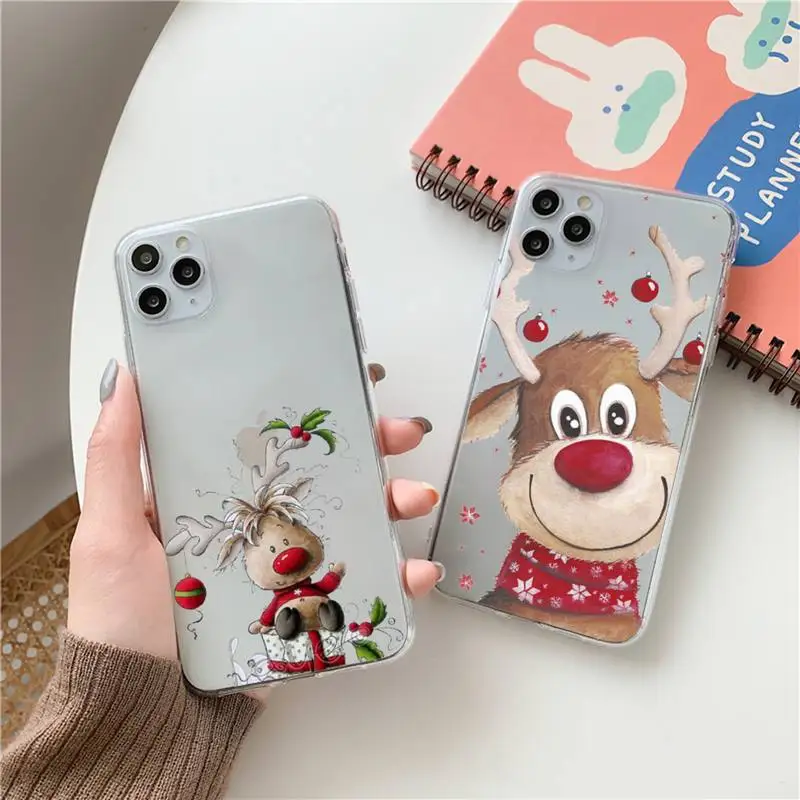 Christmas New Year gifts elk Phone Case Transparent for Clear iPhone case 11 12 mini pro XS MAX 8 7 6 6S Plus X 5S SE 2020 XR
Christmas New Year gifts elk Phone Case Transparent for Clear iPhone case 11 12 mini pro XS MAX 8 7 6 6S Plus X 5S SE 2020 XR