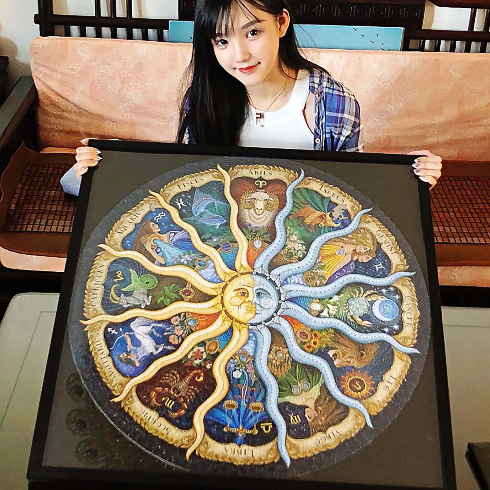 Round Jigsaw Puzzle 1000 Piece For Adults- Zodiac Horoscope Puzzle- DIY Constellation Circular Jigsaw Puzzles Cool And Challenge
Round Jigsaw Puzzle 1000 Piece For Adults- Zodiac Horoscope Puzzle- DIY Constellation Circular Jigsaw Puzzles Cool And Challenge
