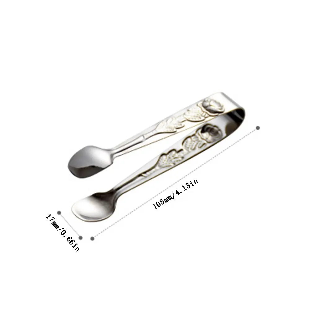 Stainless Steel Rose Pattern Mini Food Tweezer Food Clip Ice Cube Clamp Dessert Salad Bread Clip Kitchen Barbecue Tool
Stainless Steel Rose Pattern Mini Food Tweezer Food Clip Ice Cube Clamp Dessert Salad Bread Clip Kitchen Barbecue Tool