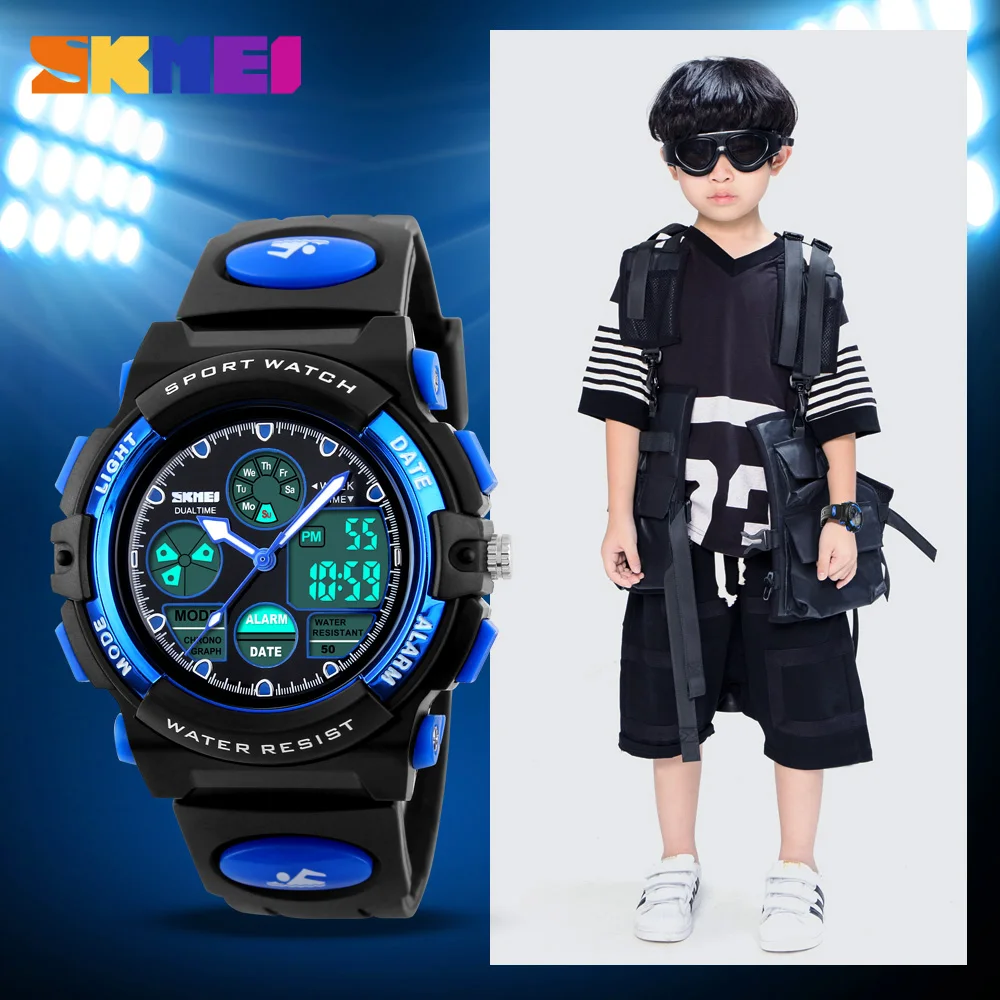 SKMEI Children Watch Sports Diving Watches Dual Display Wristwatches LED Digital Watch Kids Clock boys girls Students Wristwatch
SKMEI Children Watch Sports Diving Watches Dual Display Wristwatches LED Digital Watch Kids Clock boys girls Students Wristwatch