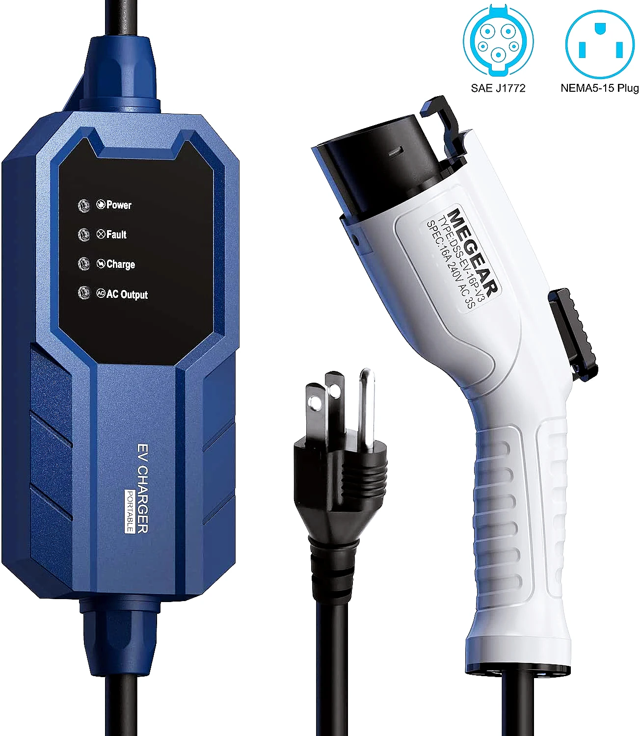 For Ev car electric vehicle store SAE J1772 Type 1 EVSE EV Charging Station EV Charger 16A 5m Portable Adjustable Controlle
For Ev car electric vehicle store SAE J1772 Type 1 EVSE EV Charging Station EV Charger 16A 5m Portable Adjustable Controlle