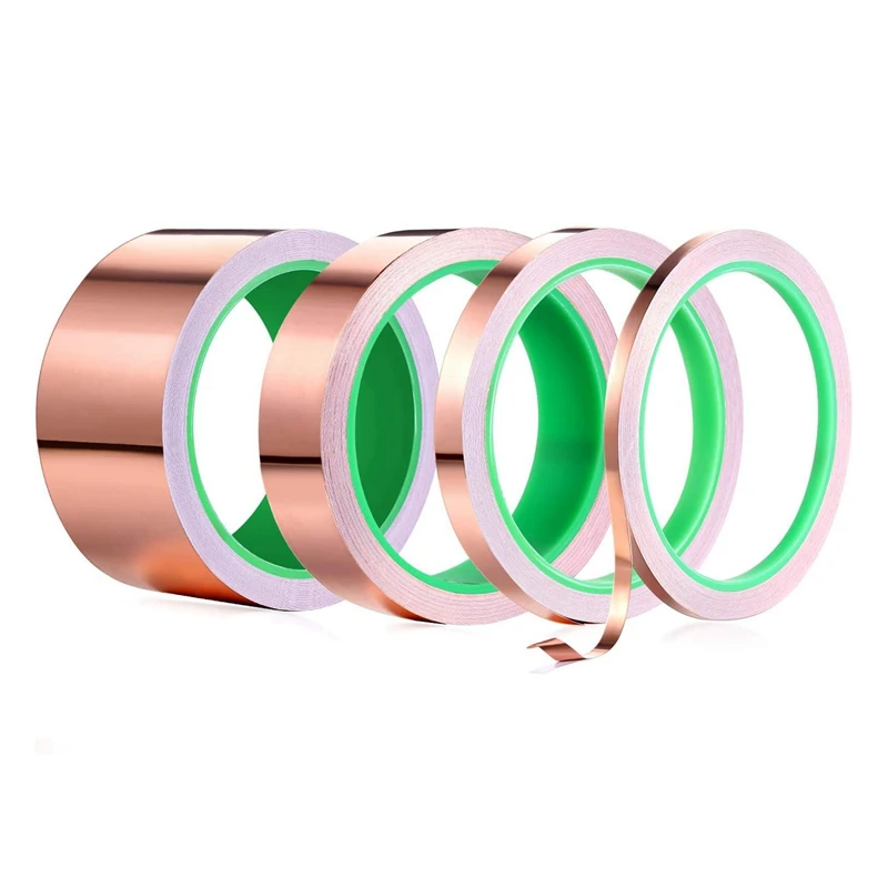 Double Sided Copper Foil Tape for EMI Shielding Conductive Adhesive for Electrical Repairs,Snail Barrier Tape Guitar
Double Sided Copper Foil Tape for EMI Shielding Conductive Adhesive for Electrical Repairs,Snail Barrier Tape Guitar