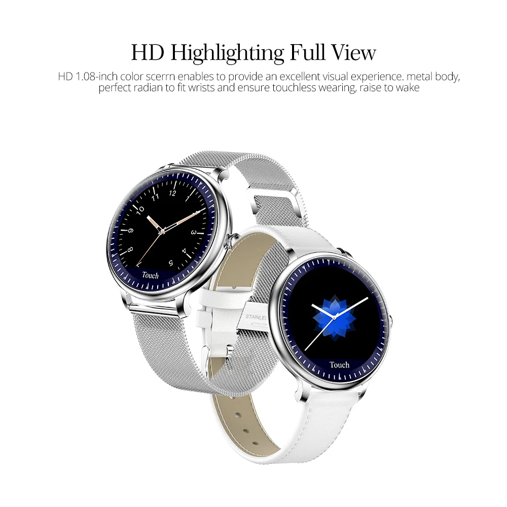 New NY12 Stylish Women Smart Watch Round Screen Smartwatch For Girl Heart Rate Monitor Compatible For Android And IOS
New NY12 Stylish Women Smart Watch Round Screen Smartwatch For Girl Heart Rate Monitor Compatible For Android And IOS