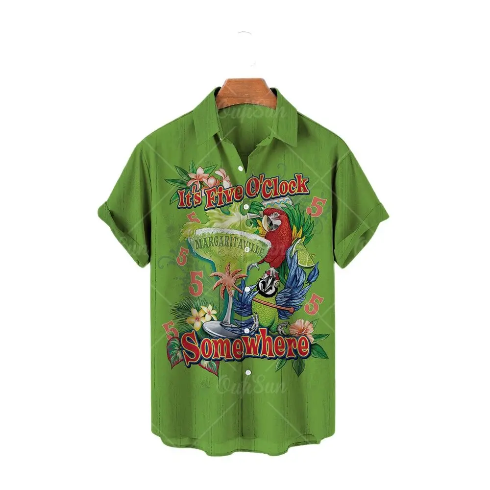 Summer Parrot printing pattern Hawaiian Shirt Fashion Animal Short Sleeve Shirts Oversized Casual Trend All-Match Men's Shirts
Summer Parrot printing pattern Hawaiian Shirt Fashion Animal Short Sleeve Shirts Oversized Casual Trend All-Match Men's Shirts
