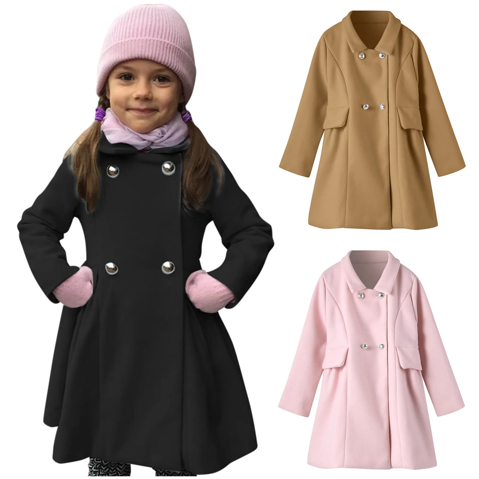 Winter Overcoat Kids Girls New Fashion Wool Coat Girls Jacket Warm Long Outerwear Children Windproof Solid Color Jackets New
Winter Overcoat Kids Girls New Fashion Wool Coat Girls Jacket Warm Long Outerwear Children Windproof Solid Color Jackets New