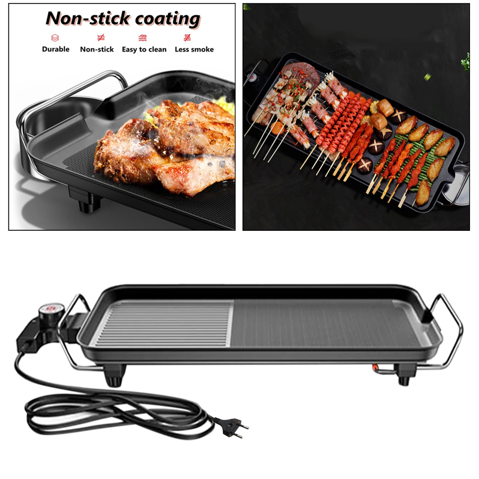 1350W Indoor Electric Grill Barbecue Nonstick Easy to Clean Design for Kitchen Appliance EU Plug
1350W Indoor Electric Grill Barbecue Nonstick Easy to Clean Design for Kitchen Appliance EU Plug