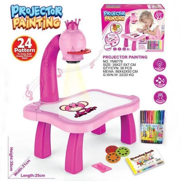 Kids Projector Drawing Table Painting Board Desk Multifunctional Writing Arts Crafts Educational Projection Machine Drawing Toy
Kids Projector Drawing Table Painting Board Desk Multifunctional Writing Arts Crafts Educational Projection Machine Drawing Toy