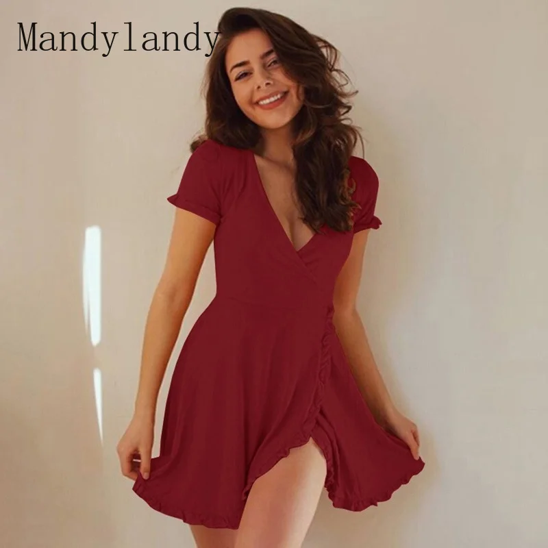 Новинка, модное женское Хлопковое платье Mandylandy, женское Повседневное платье с коротким рукавом и глубоким V-образным вырезом, сексуальное ж...
Новинка, модное женское Хлопковое платье Mandylandy, женское Повседневное платье с коротким рукавом и глубоким V-образным вырезом, сексуальное ж...