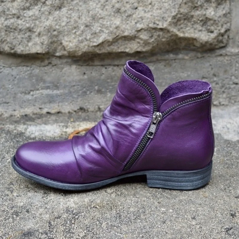 Womens Casual Shoes Low Heel Booties Leather Zipper Martin Boots Short Boots Plus Size 35-43
Womens Casual Shoes Low Heel Booties Leather Zipper Martin Boots Short Boots Plus Size 35-43
