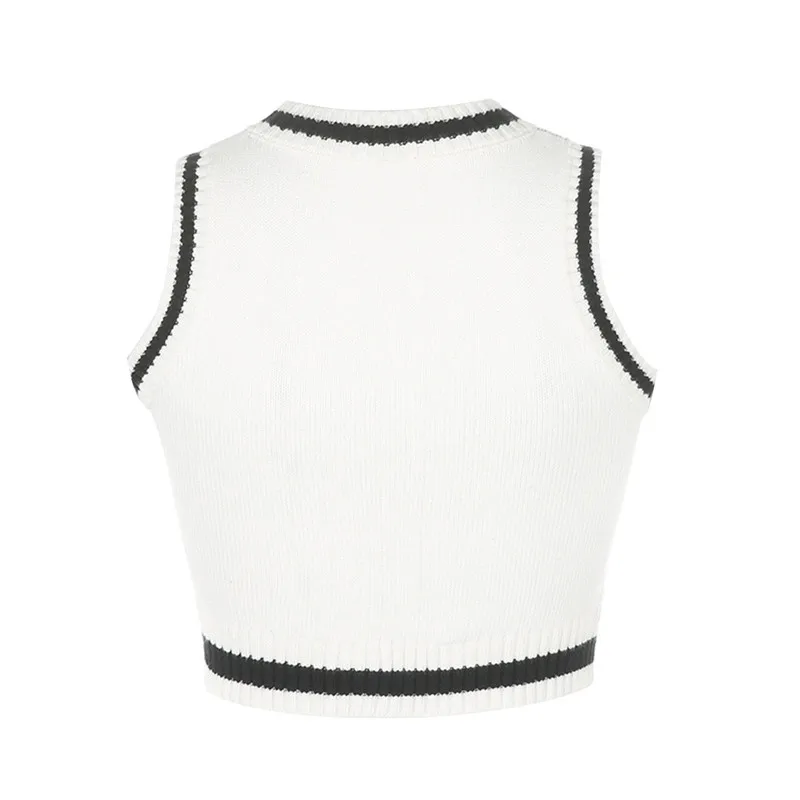 Womens Knitted Sweater Vest, Stylish Cow Print Sleeveless Pullover Slim Fit Crop Tank Top
Womens Knitted Sweater Vest, Stylish Cow Print Sleeveless Pullover Slim Fit Crop Tank Top