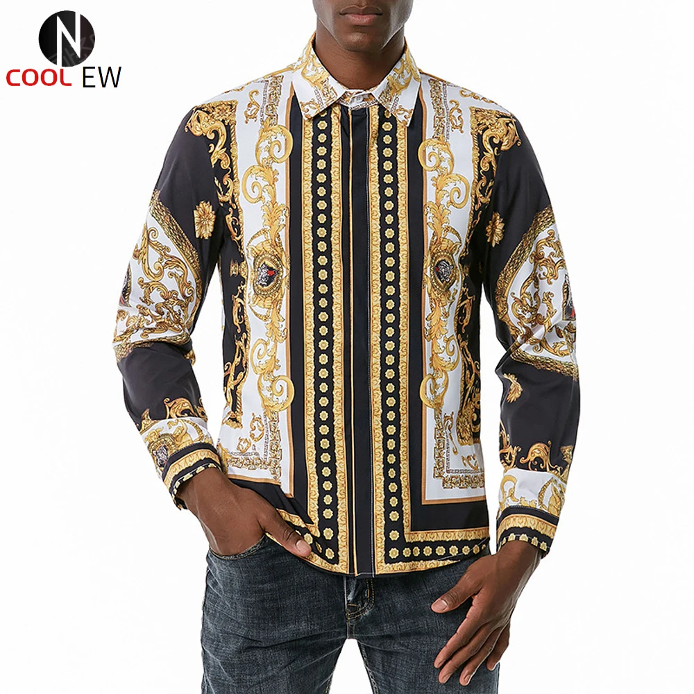 Luxury Fashion Shirt Man Long Sleeve European Royal Shirts For Big and Tall Men Middle East Ethnic Casual Shirt Men Top Tees
Luxury Fashion Shirt Man Long Sleeve European Royal Shirts For Big and Tall Men Middle East Ethnic Casual Shirt Men Top Tees