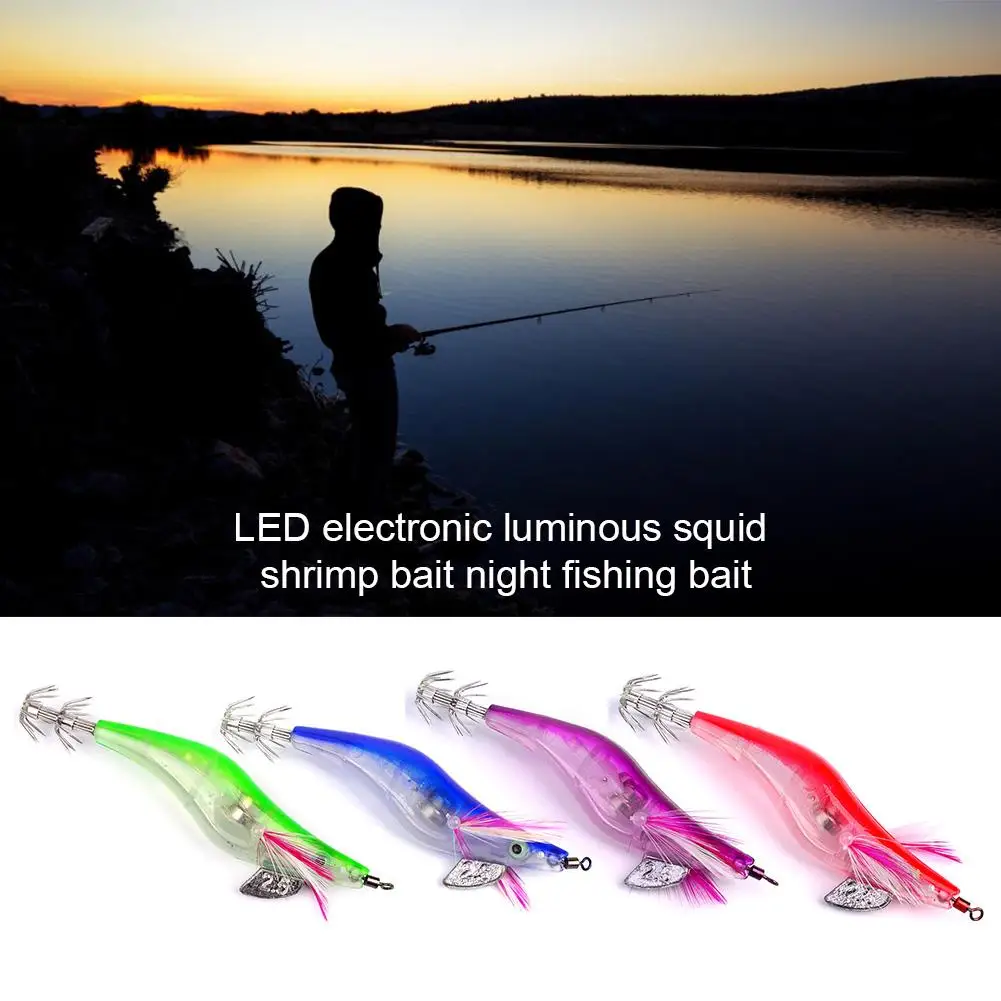 2021 NEW LED Electronic Luminous Squid Jig Shrimp Bait Night Fishing Lure Random Color Delivery
2021 NEW LED Electronic Luminous Squid Jig Shrimp Bait Night Fishing Lure Random Color Delivery