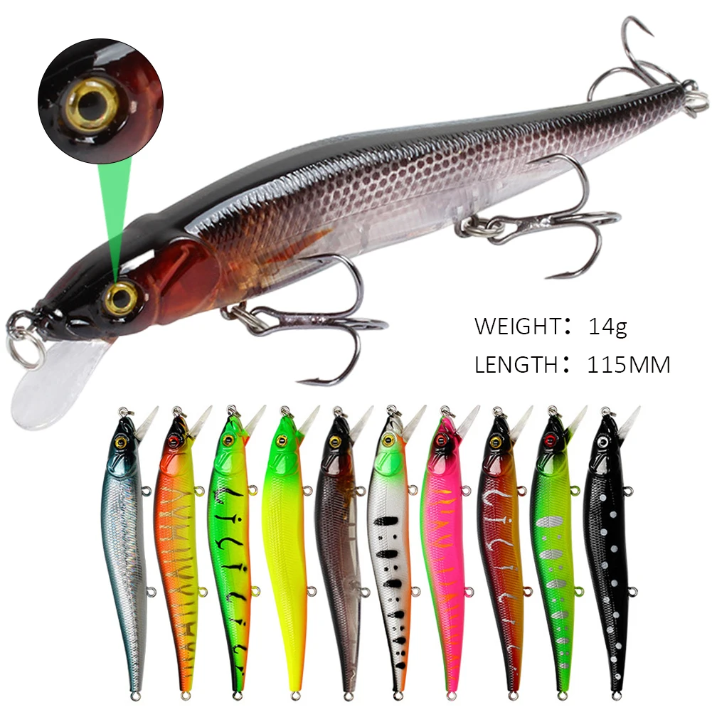 Minnow Fishing Lure 115mm 14g Mini Artificial Hard Bait 6color For Choose Minnow Quality Professional Minnow Depth0.8-1.5m
Minnow Fishing Lure 115mm 14g Mini Artificial Hard Bait 6color For Choose Minnow Quality Professional Minnow Depth0.8-1.5m