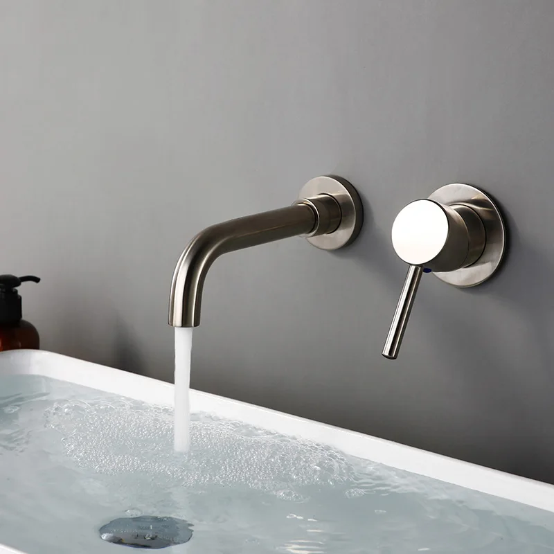 Bagnolux Ronda Stainless Steel Solid Brass Trim Taps 2 Hole Wall-Faucet Set Hot Anc Cold Water Bathroom Sink Mixer Small Tap 
Bagnolux Ronda Stainless Steel Solid Brass Trim Taps 2 Hole Wall-Faucet Set Hot Anc Cold Water Bathroom Sink Mixer Small Tap