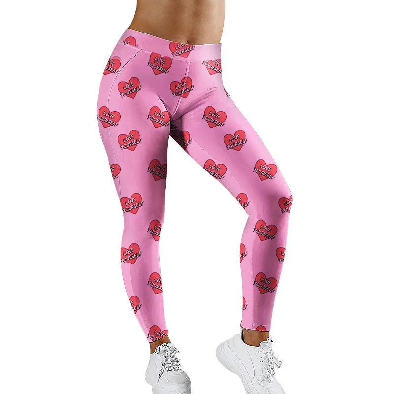 Fashion Women's Leggings Casual Hot-selling Love Digital Printing Hip-lifting Sports Pants High-waist Yoga Leggings Donsignet
Fashion Women's Leggings Casual Hot-selling Love Digital Printing Hip-lifting Sports Pants High-waist Yoga Leggings Donsignet