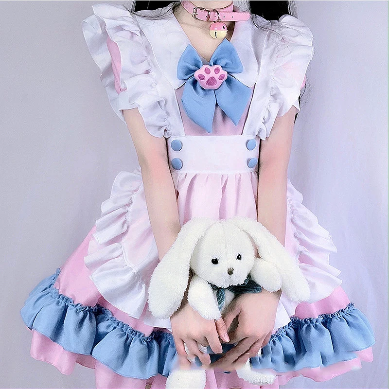 Role Play Large Maid Dress Super Cute Big Bow Lolita Dress Women Dress Pink and Blue Lovely Skirt Uniform Temptation Maid Dress
Role Play Large Maid Dress Super Cute Big Bow Lolita Dress Women Dress Pink and Blue Lovely Skirt Uniform Temptation Maid Dress