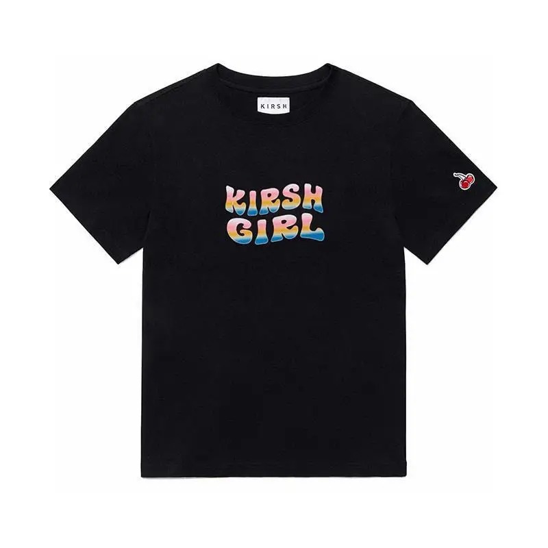 2021 Summer Fashion Trendy Brand Gradient Rainbow Letter Print Womens T-Shirt Loose Cherry Embroidery Short Sleeve Ins Style
2021 Summer Fashion Trendy Brand Gradient Rainbow Letter Print Womens T-Shirt Loose Cherry Embroidery Short Sleeve Ins Style