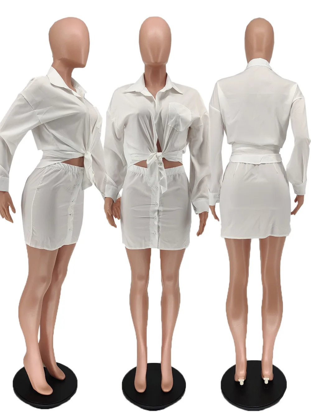 Office Lady Solid Button Up White Shirts + Bodycon Mini Skirt Matching 2 Piece Set Sexy Night Club Party Activewear Tracksuit
Office Lady Solid Button Up White Shirts + Bodycon Mini Skirt Matching 2 Piece Set Sexy Night Club Party Activewear Tracksuit