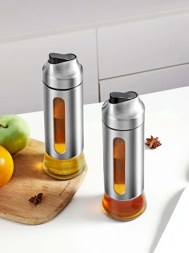 Glass oil pot kitchen automatic opening and closing oil bottled oil tank pouring oil with large capacity and leak proof
Glass oil pot kitchen automatic opening and closing oil bottled oil tank pouring oil with large capacity and leak proof