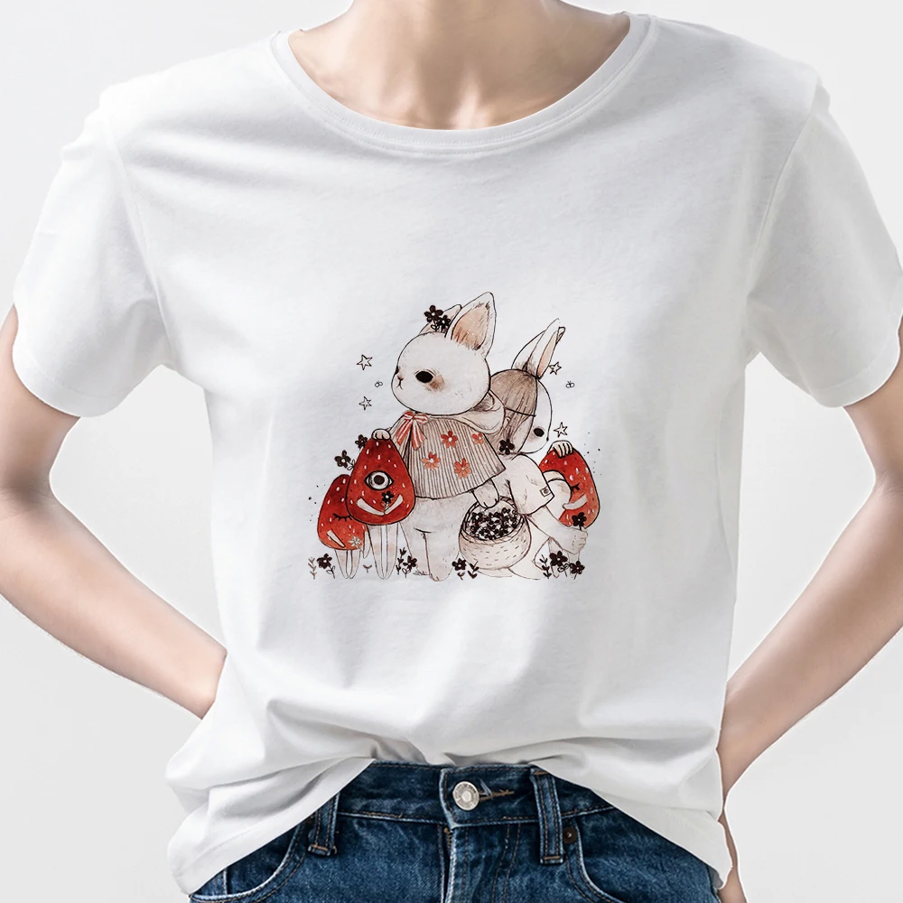 Ropa Tumblr Mujer Women T Shirt 90s Harajuku Casual Top Female Summer Tees Mushroom Cartoon Graphic Fox Rabbit Spain Trend
Ropa Tumblr Mujer Women T Shirt 90s Harajuku Casual Top Female Summer Tees Mushroom Cartoon Graphic Fox Rabbit Spain Trend