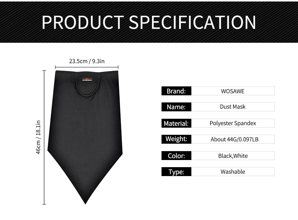 WOSAWE Cycling Face Mask Headgear Mask Mask Bicycle Quick Dry Ourdoor Sports Breathable Balaclava Mask Riding scarf
WOSAWE Cycling Face Mask Headgear Mask Mask Bicycle Quick Dry Ourdoor Sports Breathable Balaclava Mask Riding scarf