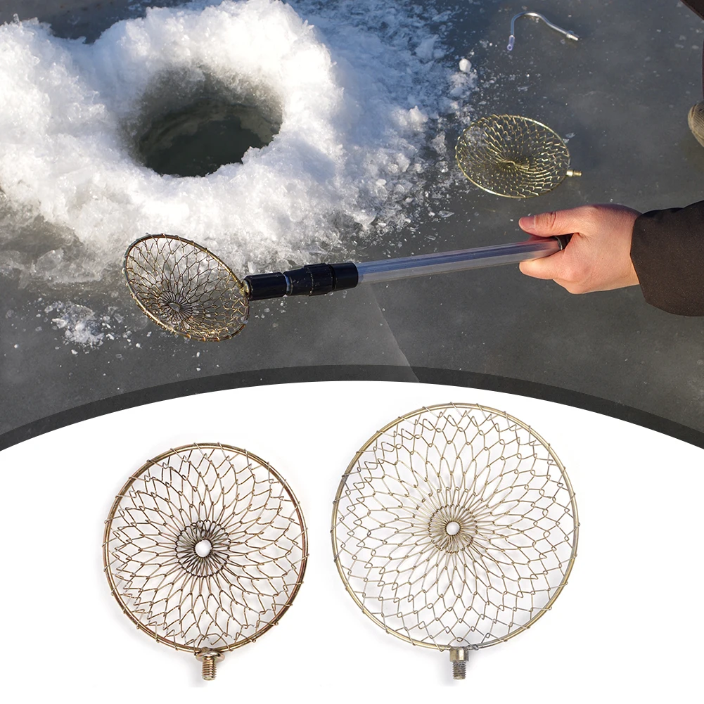 

11/14cm Winter Ice Fish Strainer Scoops Galvanized Iron Wire Net Mini Ice Fishing Hedge Fishing Tackles Supplies