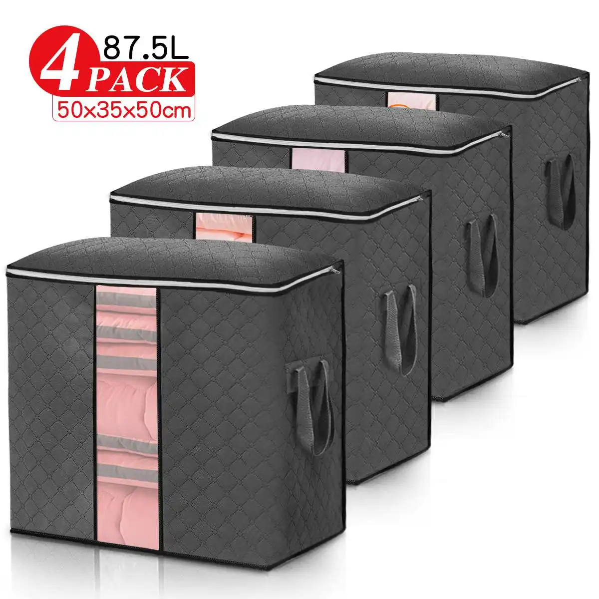6PCS/4PCS Large Capacity Non-Woven Clothes Storage Bag Folding Quilt Waterproof Dust-Proof Cabinet Finishing Box Portable Move 
6PCS/4PCS Large Capacity Non-Woven Clothes Storage Bag Folding Quilt Waterproof Dust-Proof Cabinet Finishing Box Portable Move