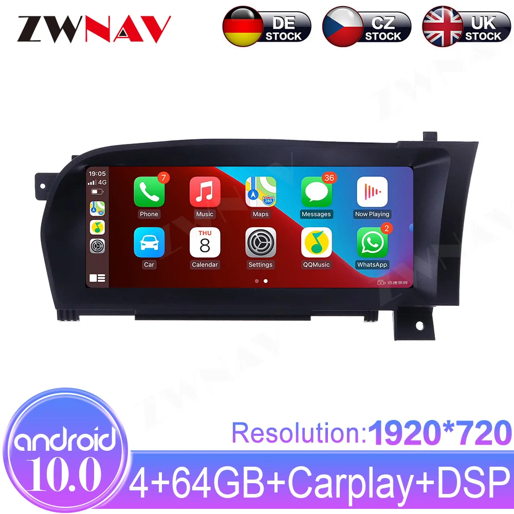 Android 10 6+128GB For Mercedes-Benz S-Class W221 NTG 4.5 Car Multimedia Radio Stereo GPS Navigation Player DSP Built-in Carplay 
Android 10 6+128GB For Mercedes-Benz S-Class W221 NTG 4.5 Car Multimedia Radio Stereo GPS Navigation Player DSP Built-in Carplay