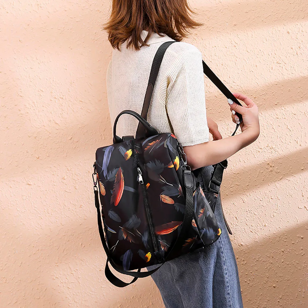 2019 New Anti Theft Backpack Women's Fashion Feather Print Backpack Waterproof Nylon Back Bag Girls Travel Backpack Mochila#H25
2019 New Anti Theft Backpack Women's Fashion Feather Print Backpack Waterproof Nylon Back Bag Girls Travel Backpack Mochila#H25