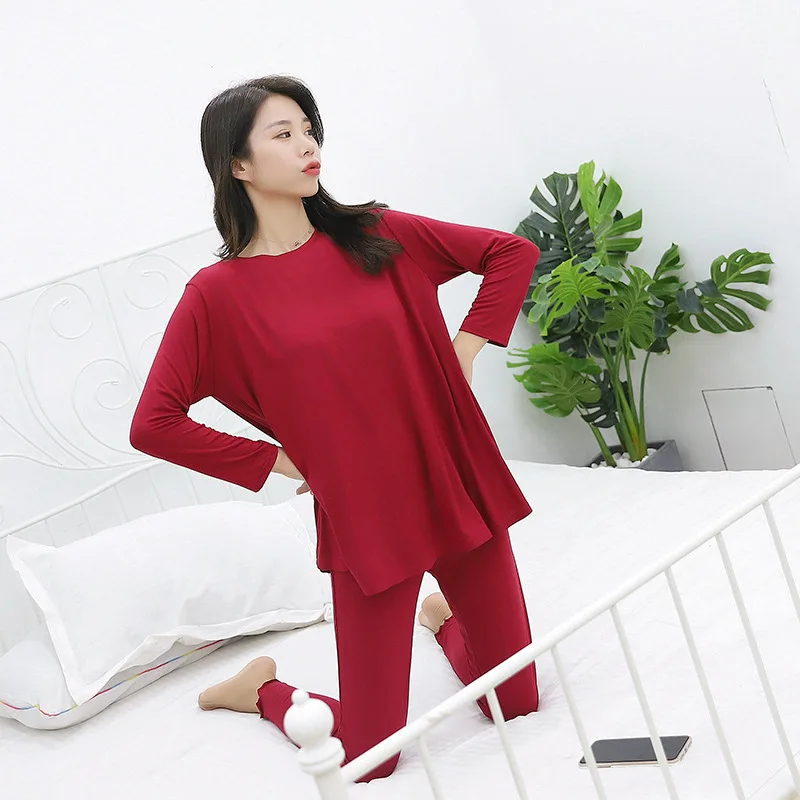 New Ladies Modal Pajamas Spring Autumn Loose Casual Soft Sleepwear Suit Comfortable Keep Warm Female Homewear
New Ladies Modal Pajamas Spring Autumn Loose Casual Soft Sleepwear Suit Comfortable Keep Warm Female Homewear