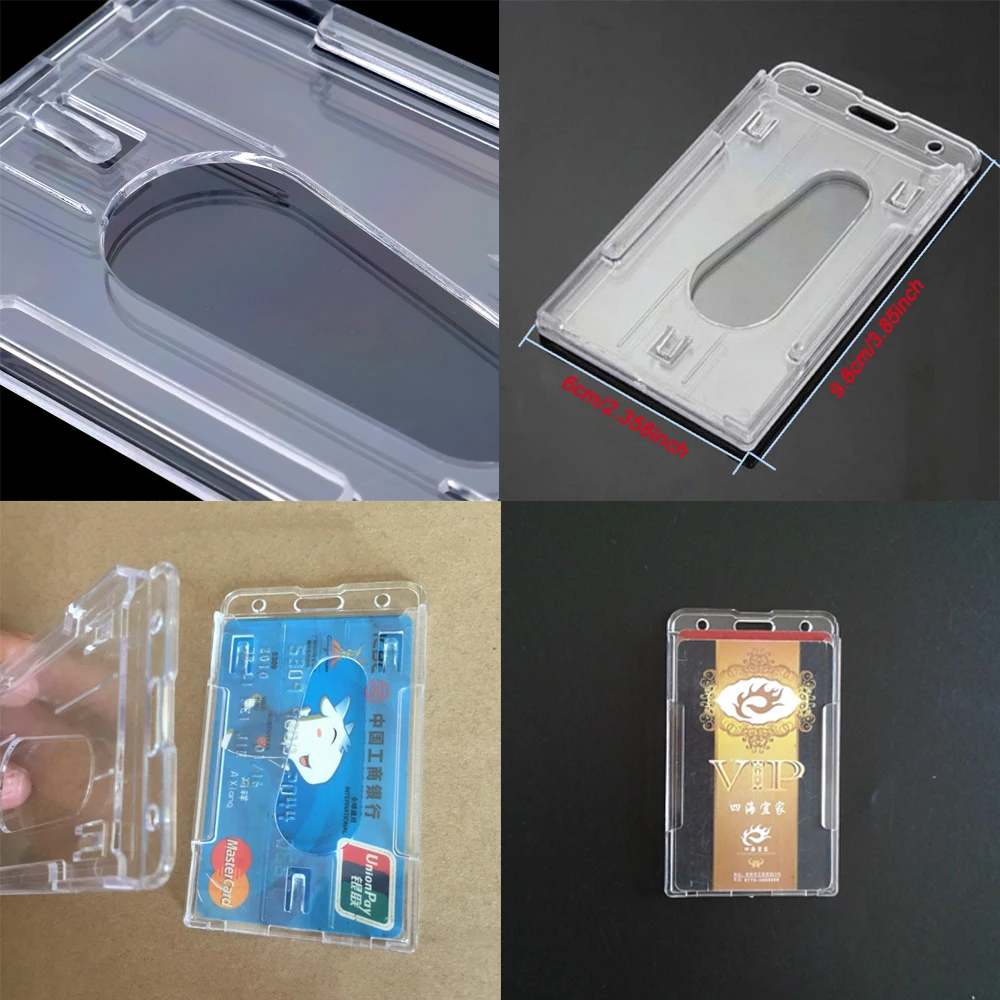 1pcs Transparent Double Card Id Holder Acrylic Hard Plastic Badge Card Holder Protable Unisex Coin Cards Protect Bag for Officer
1pcs Transparent Double Card Id Holder Acrylic Hard Plastic Badge Card Holder Protable Unisex Coin Cards Protect Bag for Officer