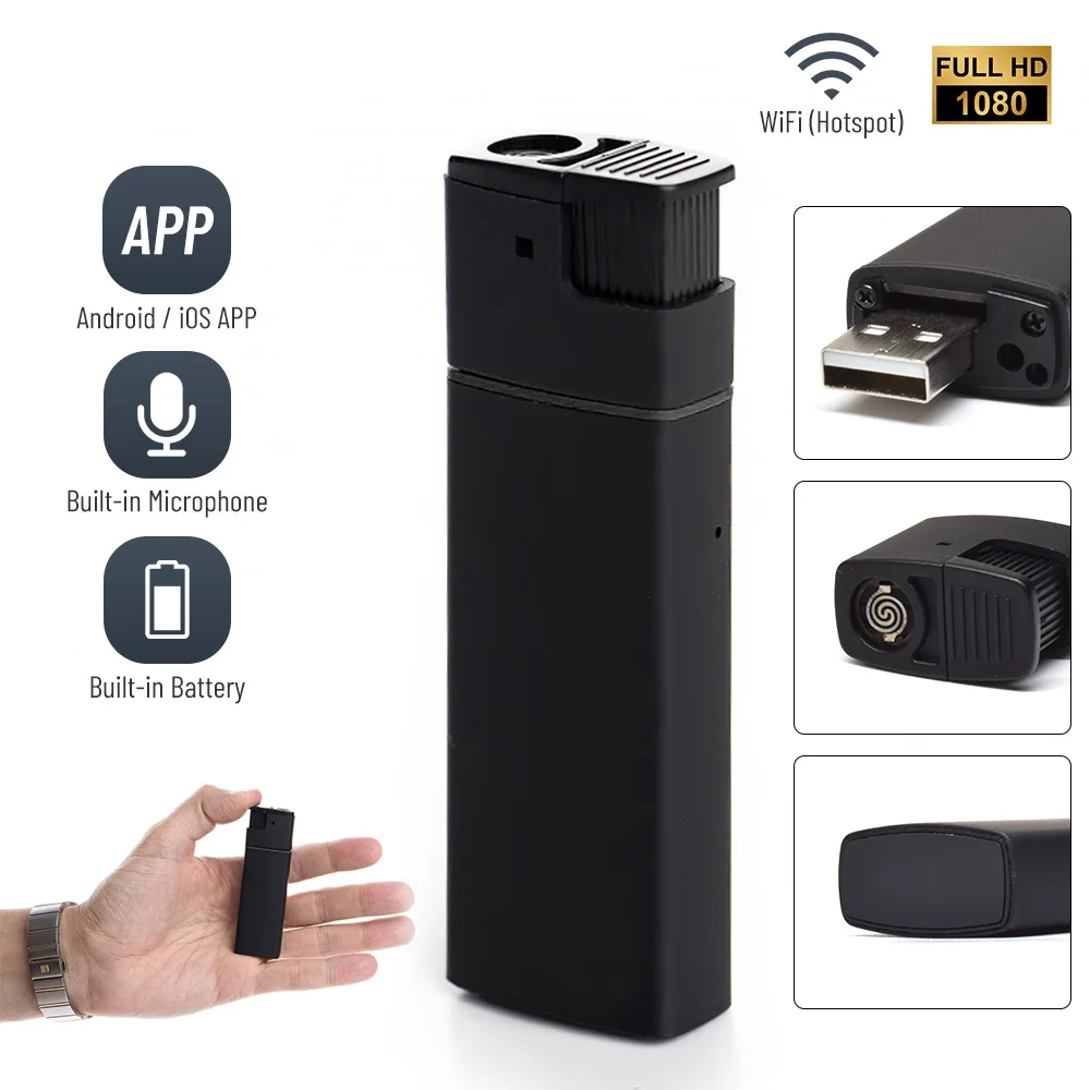 1080P Lighter Mini Wifi Camera Full HD Video Recorder USB Charger Micro Camcorder Remote Portable Security Small Nanny Cameras
1080P Lighter Mini Wifi Camera Full HD Video Recorder USB Charger Micro Camcorder Remote Portable Security Small Nanny Cameras