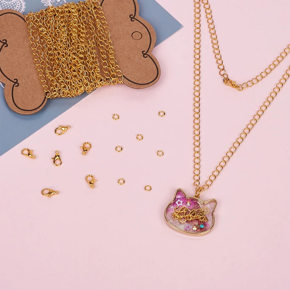 DIY Ball Chain Necklace Making Kits with Brass Ball Chains & Ball Chain Connectors Jewelry Accessories Mix Color
DIY Ball Chain Necklace Making Kits with Brass Ball Chains & Ball Chain Connectors Jewelry Accessories Mix Color