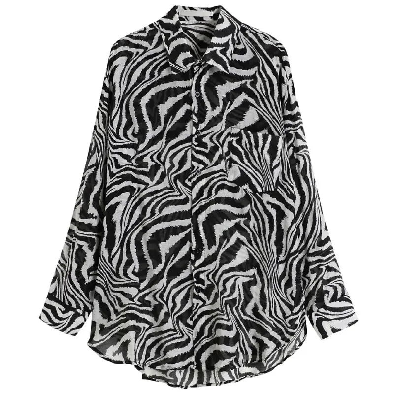 Trend Zebra Print Shirt Women Fashion Loose Plus Size Wild Women Blouses Long Sleeve Streetwear Autumn New 2020 V505
Trend Zebra Print Shirt Women Fashion Loose Plus Size Wild Women Blouses Long Sleeve Streetwear Autumn New 2020 V505