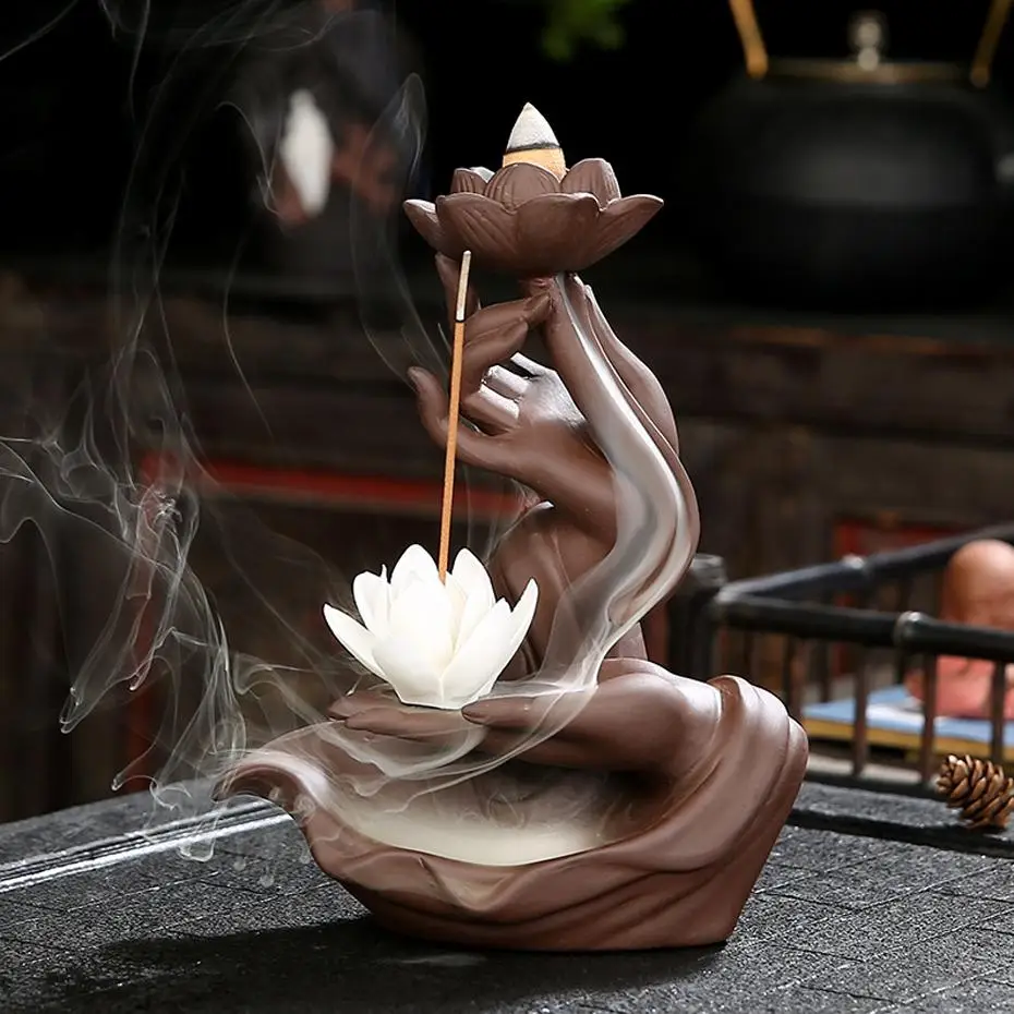 Purple Sand Backflow Incense Burner Bigger Tower Incense Burner Incense Stick Holder Lotus Incense Censer Little Monk Burners
Purple Sand Backflow Incense Burner Bigger Tower Incense Burner Incense Stick Holder Lotus Incense Censer Little Monk Burners
