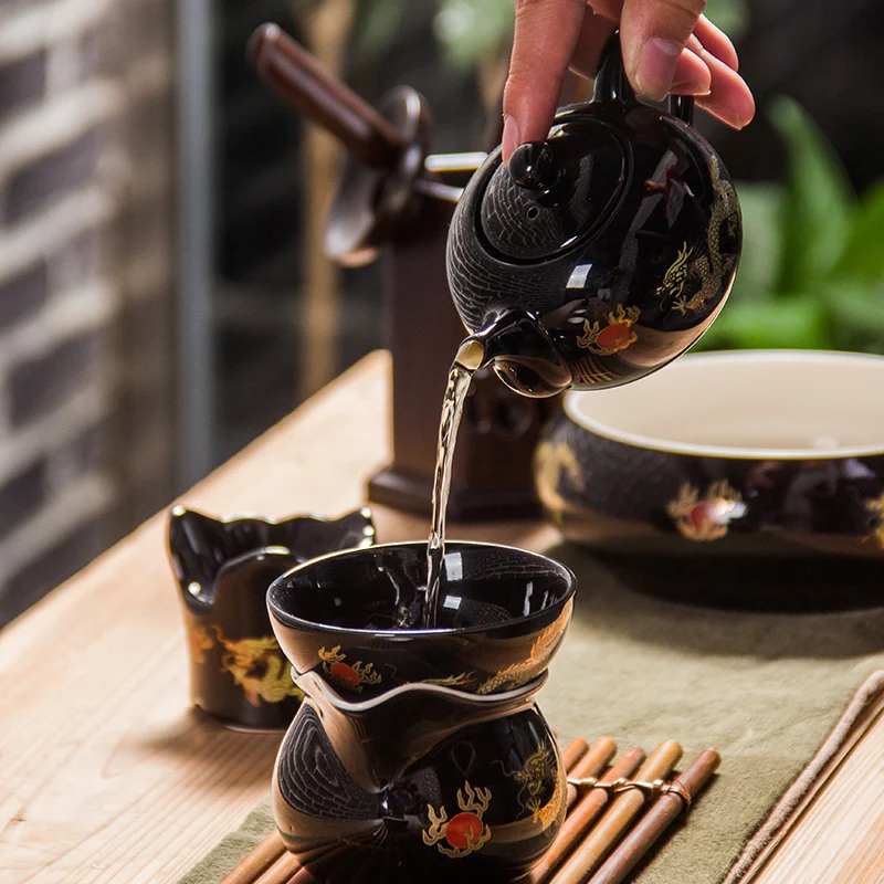 

Jusen Chinese Dragon Chasing Sun Ceramics Tea Strainer Porcelain Tea Leaking Infusor Filter Kitchen Tea Utensils Accessory