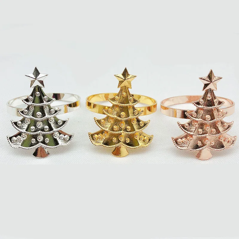 Metal alloy napkin ring Christmas tree napkin ring table decoration Christmas ornaments gold silver bronze napkin ring
Metal alloy napkin ring Christmas tree napkin ring table decoration Christmas ornaments gold silver bronze napkin ring