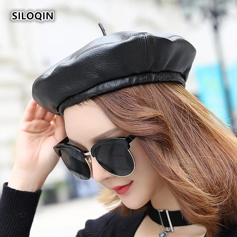 SILOQIN Genuine Leather Hat Berets For Women Winter Trend First Layer Sheep Skin Berets Fashion Leisure Keep Warm Hats Casquette
SILOQIN Genuine Leather Hat Berets For Women Winter Trend First Layer Sheep Skin Berets Fashion Leisure Keep Warm Hats Casquette