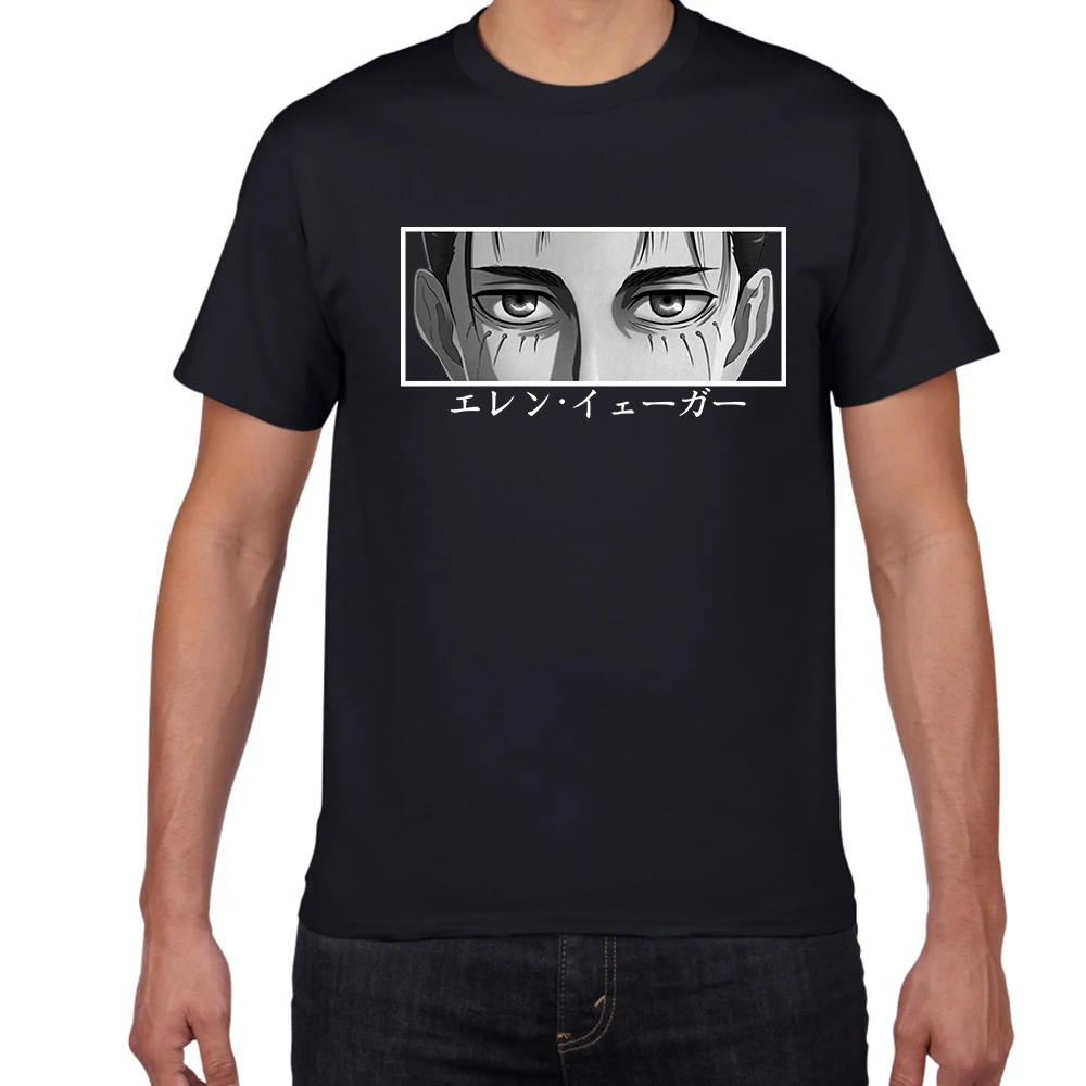 Anime Attack on Titan T Shirt Cool Eren Yeager Eyes Print Cartoon T-shirt Men Fashion Short Sleeve Causal Tops Male
Anime Attack on Titan T Shirt Cool Eren Yeager Eyes Print Cartoon T-shirt Men Fashion Short Sleeve Causal Tops Male