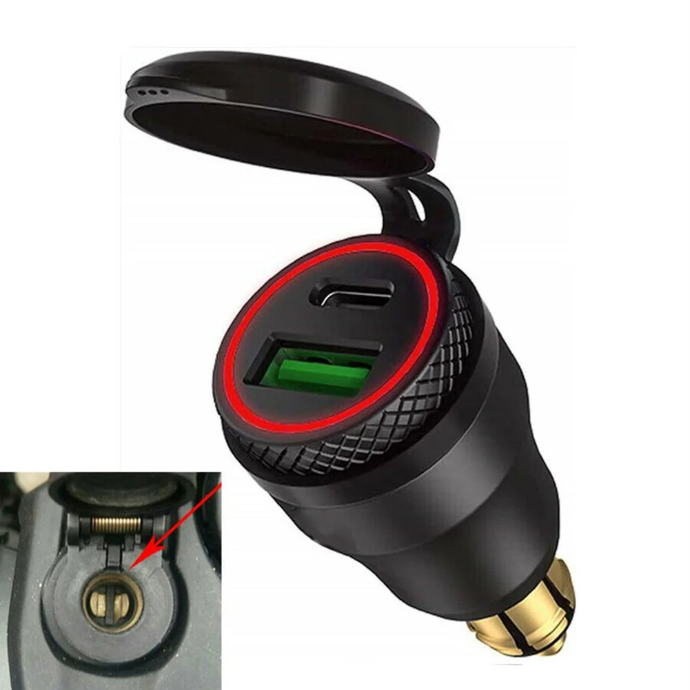 Red LED Indicator USB Type C Charger Motorcycle Power Outlet Adapter For BMW DIN Socket Motorcycle QC3.0 USB Type C PD Charger
Red LED Indicator USB Type C Charger Motorcycle Power Outlet Adapter For BMW DIN Socket Motorcycle QC3.0 USB Type C PD Charger