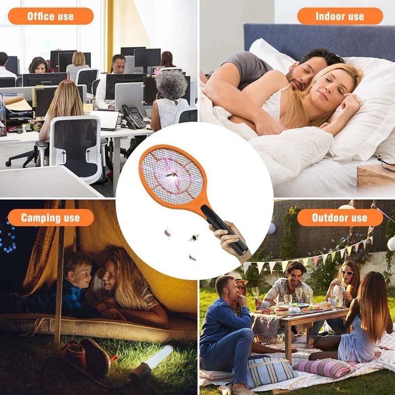 Bug Zapper, 2 Pack Indoor & Outdoor Electric Fly Swatter, for Home, Bedroom, Kitchen, Office, 3-Layer Safety Mesh
Bug Zapper, 2 Pack Indoor & Outdoor Electric Fly Swatter, for Home, Bedroom, Kitchen, Office, 3-Layer Safety Mesh