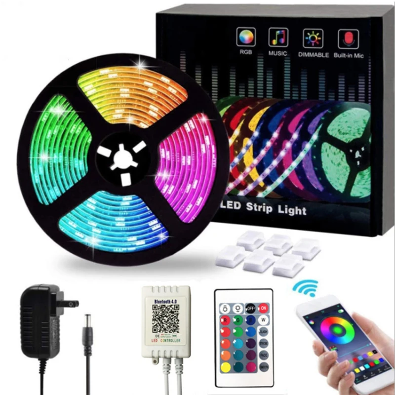 LED Light Strip Epoxy IP65 Waterproof 5050 RGB Light Strip Set Can Be Connected With Bluetooth Colorful Remote Control light
LED Light Strip Epoxy IP65 Waterproof 5050 RGB Light Strip Set Can Be Connected With Bluetooth Colorful Remote Control light