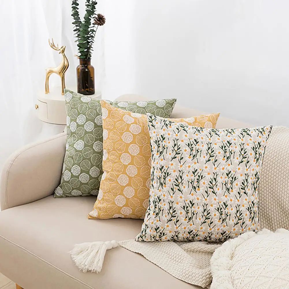 Practical Square Pillowcase Soft Decorative Beautiful Embroidered Pillowslip Leaf Flower Styles Cushion Cover for Home
Practical Square Pillowcase Soft Decorative Beautiful Embroidered Pillowslip Leaf Flower Styles Cushion Cover for Home