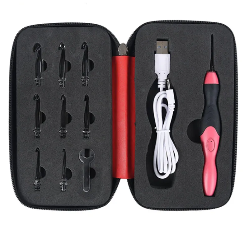 USB Charging LED Glow Crochet Hook With Led 9 Sizes Hooks Emergency Lighting Knitting Needles Replaceable Top Hook Sewing Tools
USB Charging LED Glow Crochet Hook With Led 9 Sizes Hooks Emergency Lighting Knitting Needles Replaceable Top Hook Sewing Tools