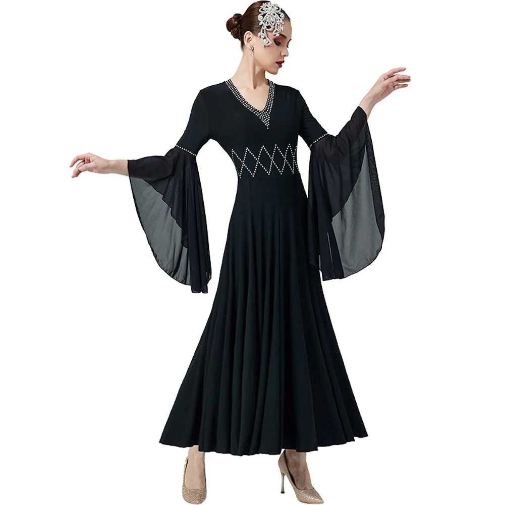 New V-Neck Ballroom Dance Competition Dress Dance Ballroom Waltz Dresses Standard Dance Dress Women Float Sleeve Dance wear
New V-Neck Ballroom Dance Competition Dress Dance Ballroom Waltz Dresses Standard Dance Dress Women Float Sleeve Dance wear
