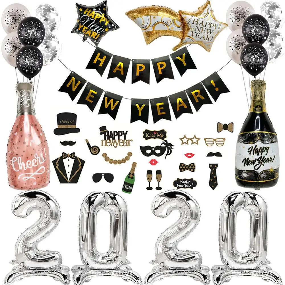 New Year Balloon Package 32 Inch Digital Balloon Black Gold Pull Flag New Year Photo Props Scene Layout
New Year Balloon Package 32 Inch Digital Balloon Black Gold Pull Flag New Year Photo Props Scene Layout